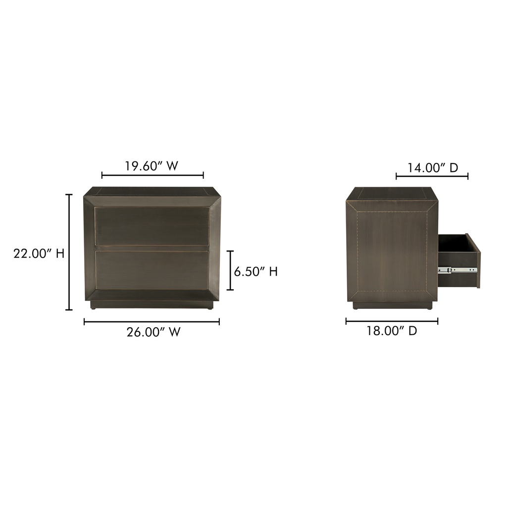 Dawson Nightstand Deep Bronze - 9