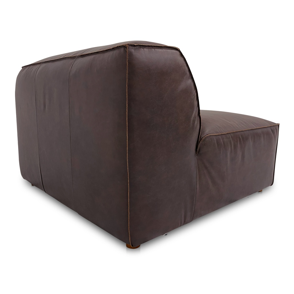 Form Corner Chair Espresso Brown Leather - 1