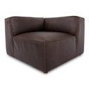 Form Corner Chair Espresso Brown Leather - 2