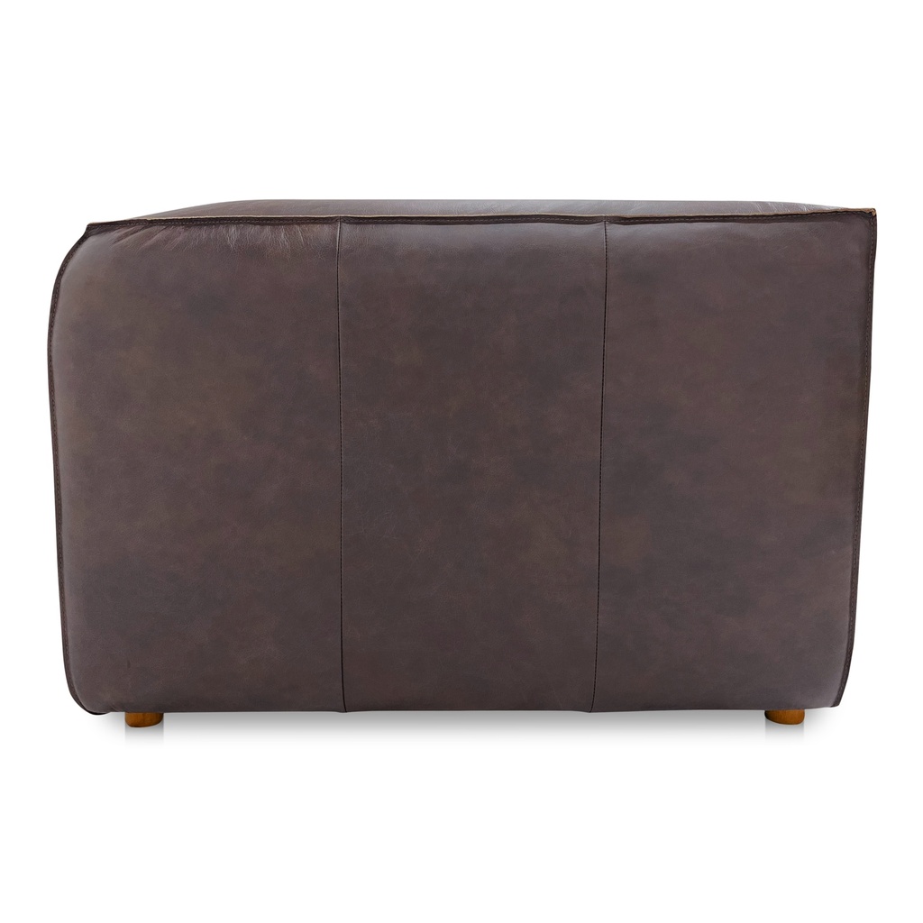 Form Corner Chair Espresso Brown Leather - 3