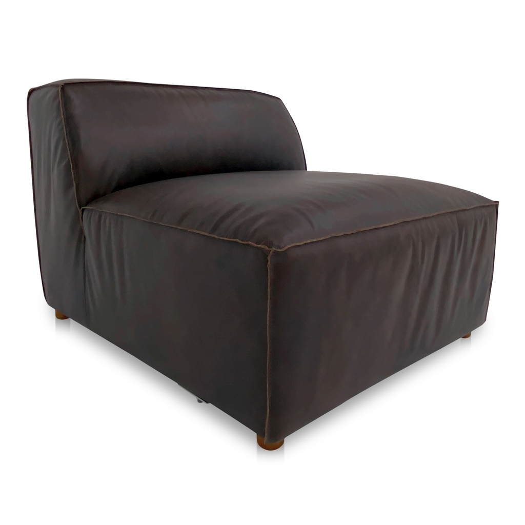Form Slipper Chair Espresso Brown Leather - 1
