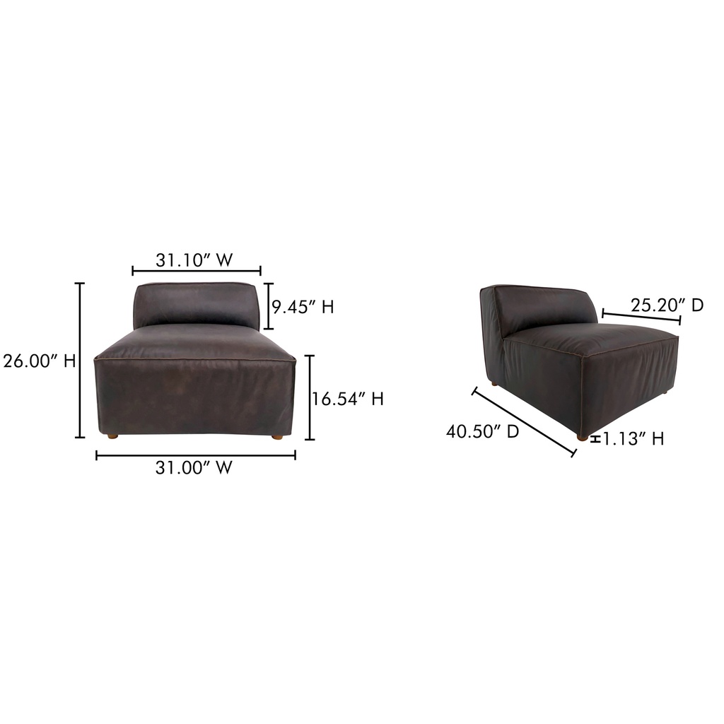 Form Slipper Chair Espresso Brown Leather - 6
