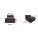 Form Slipper Chair Espresso Brown Leather - 6