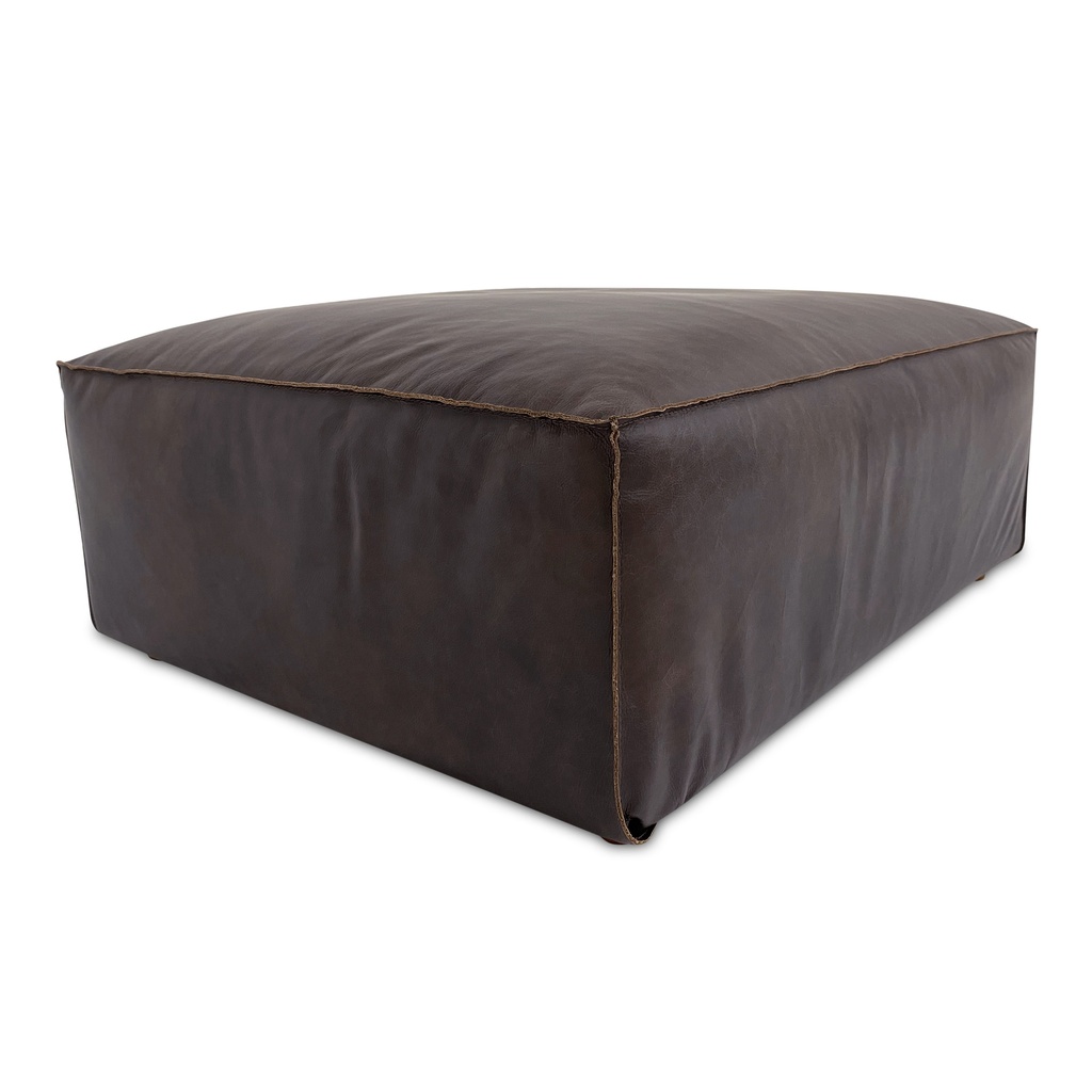 Form Ottoman Espresso Brown Leather - 1