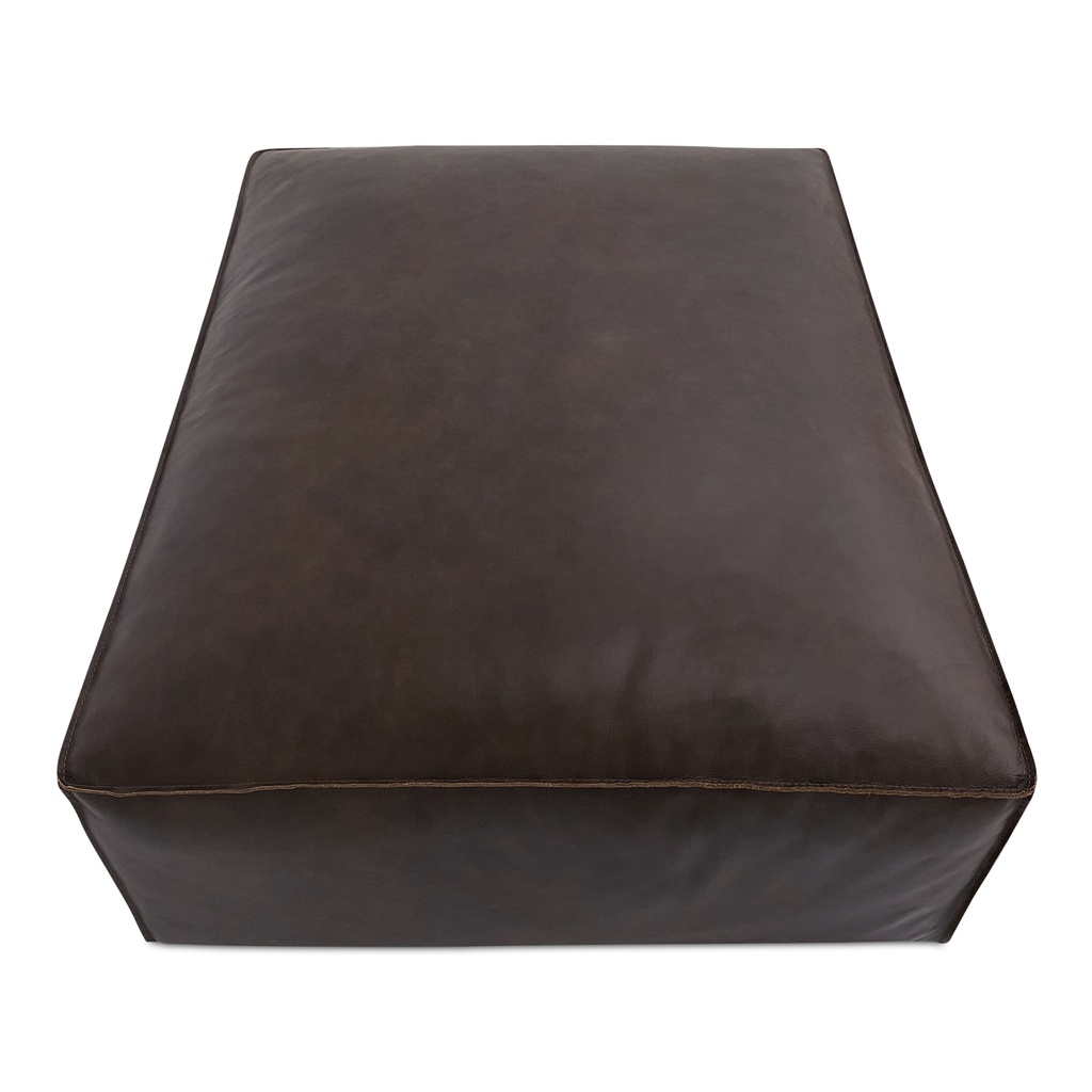 Form Ottoman Espresso Brown Leather - 3