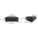 Form Ottoman Espresso Brown Leather - 6