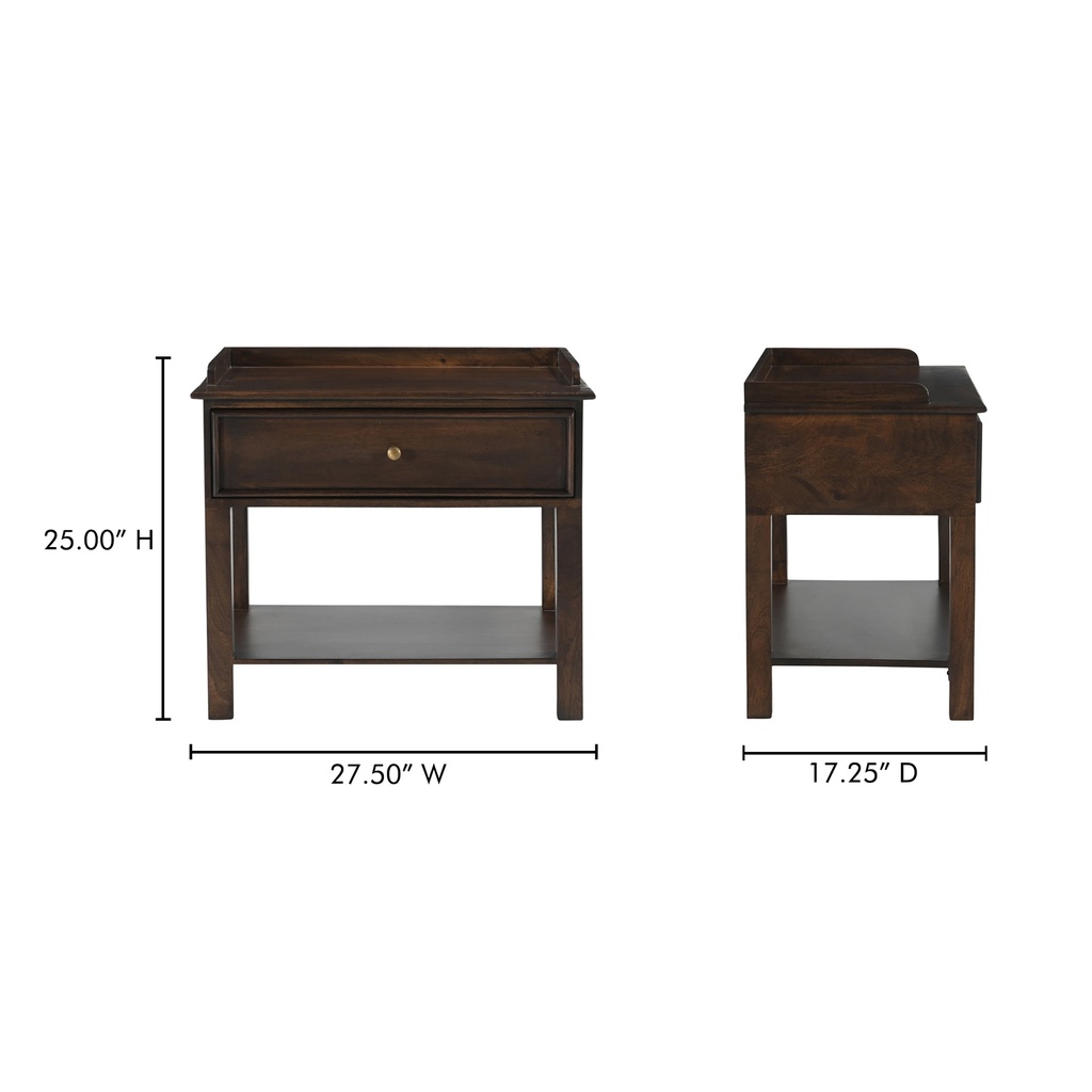 Maeve Nightstand Dark Brown - 10