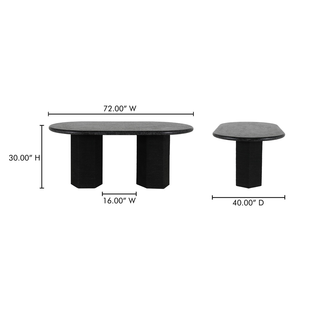 Sartoria Dining Table Black Granite - 9