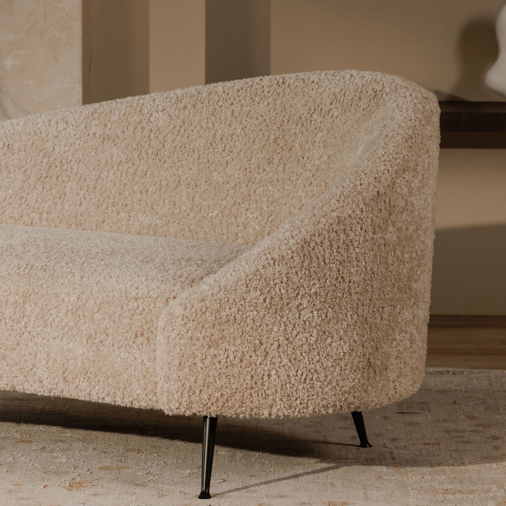 Abigail Chaise Light Brown Faux Shearling - 6