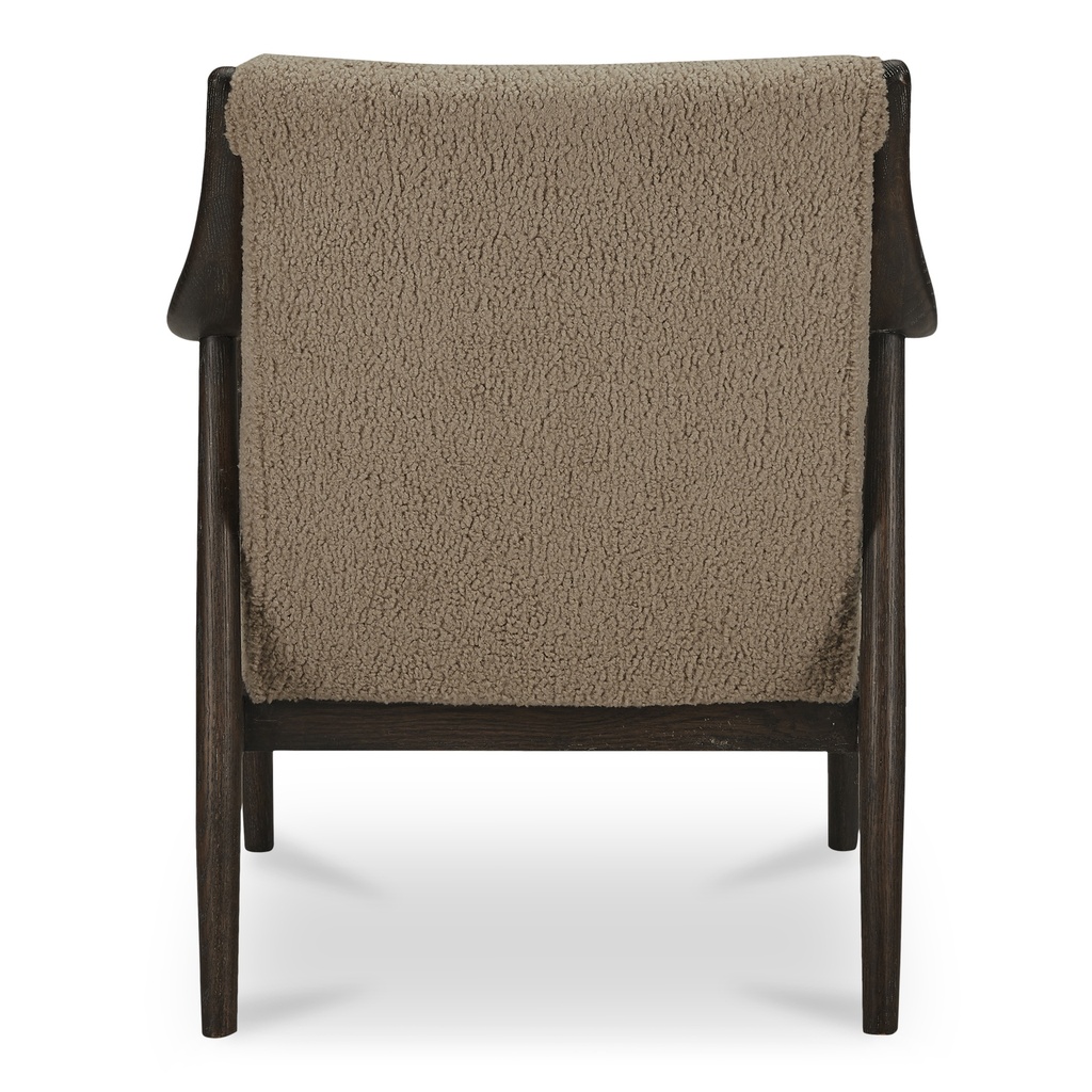 Yates Accent Chair Beige Faux Shearling - 3