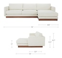 Vernon Right Sectional White - 8