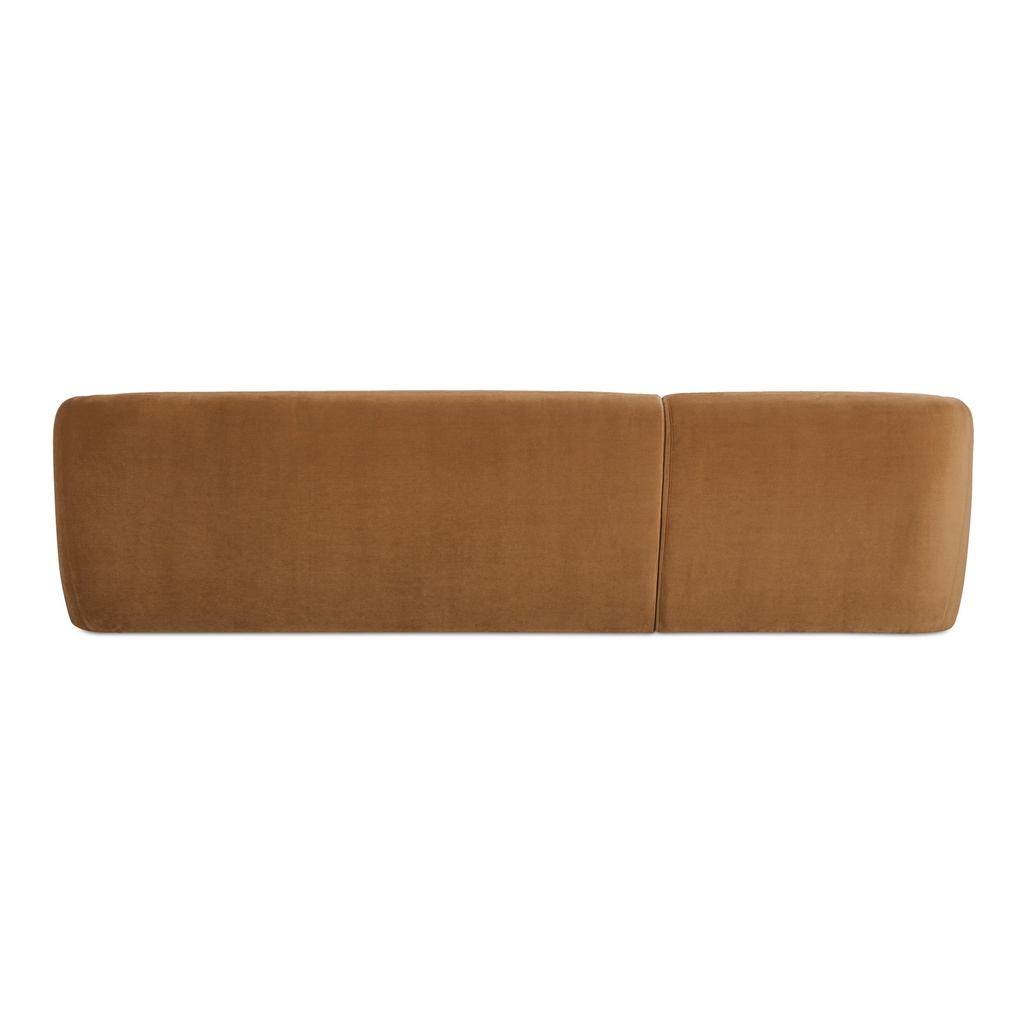 Faye Left Sectional Tan Faux Mohair - 3