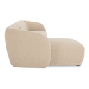 Faye Left Sectional Beige Boucle - 2