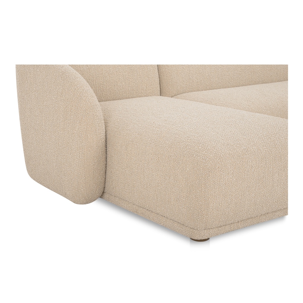 Faye Left Sectional Beige Boucle - 4