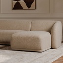 Faye Left Sectional Beige Boucle - 5