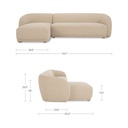 Faye Left Sectional Beige Boucle - 8