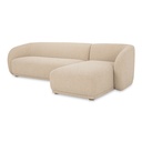 Faye Right Sectional Beige Boucle - 1
