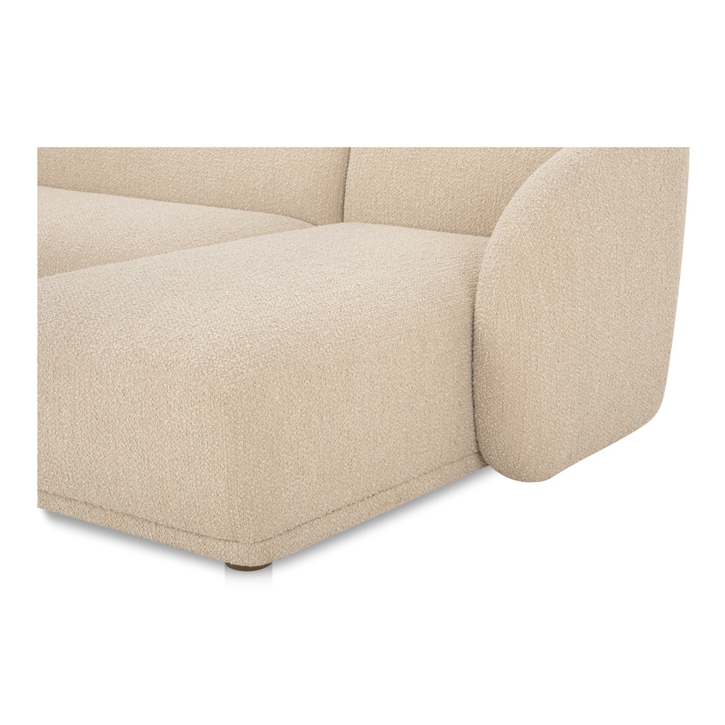 Faye Right Sectional Beige Boucle - 4