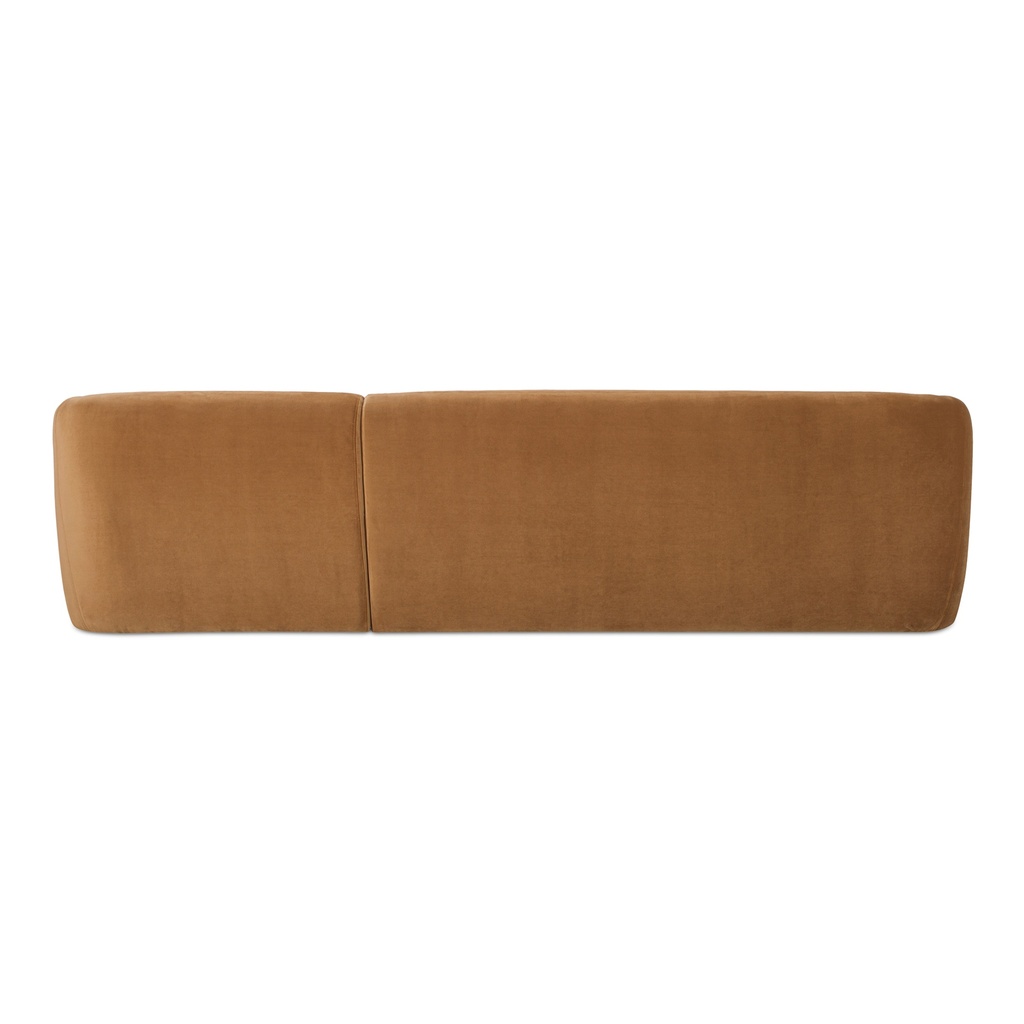 Faye Right Sectional Tan Faux Mohair - 3