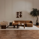 Faye Right Sectional Tan Faux Mohair - 7