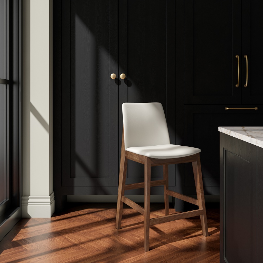 Deco Counter Stool White PVC - 7