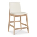 Deco Oak Counter Stool White PVC - 1
