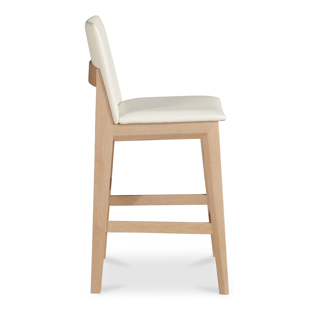 Deco Oak Counter Stool White PVC - 2