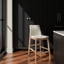 Deco Oak Counter Stool White PVC - 7