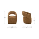 Barrow Rolling Dining Chair Amber Glow - 9