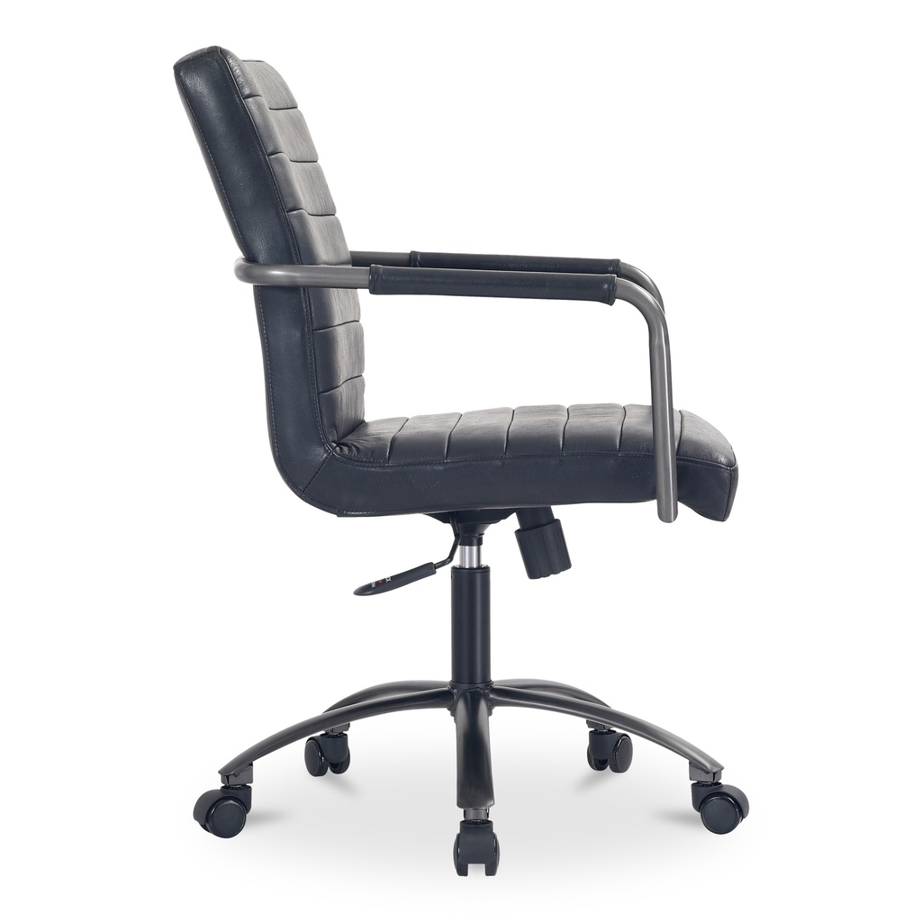Roy Office Chair Black Leather - 3