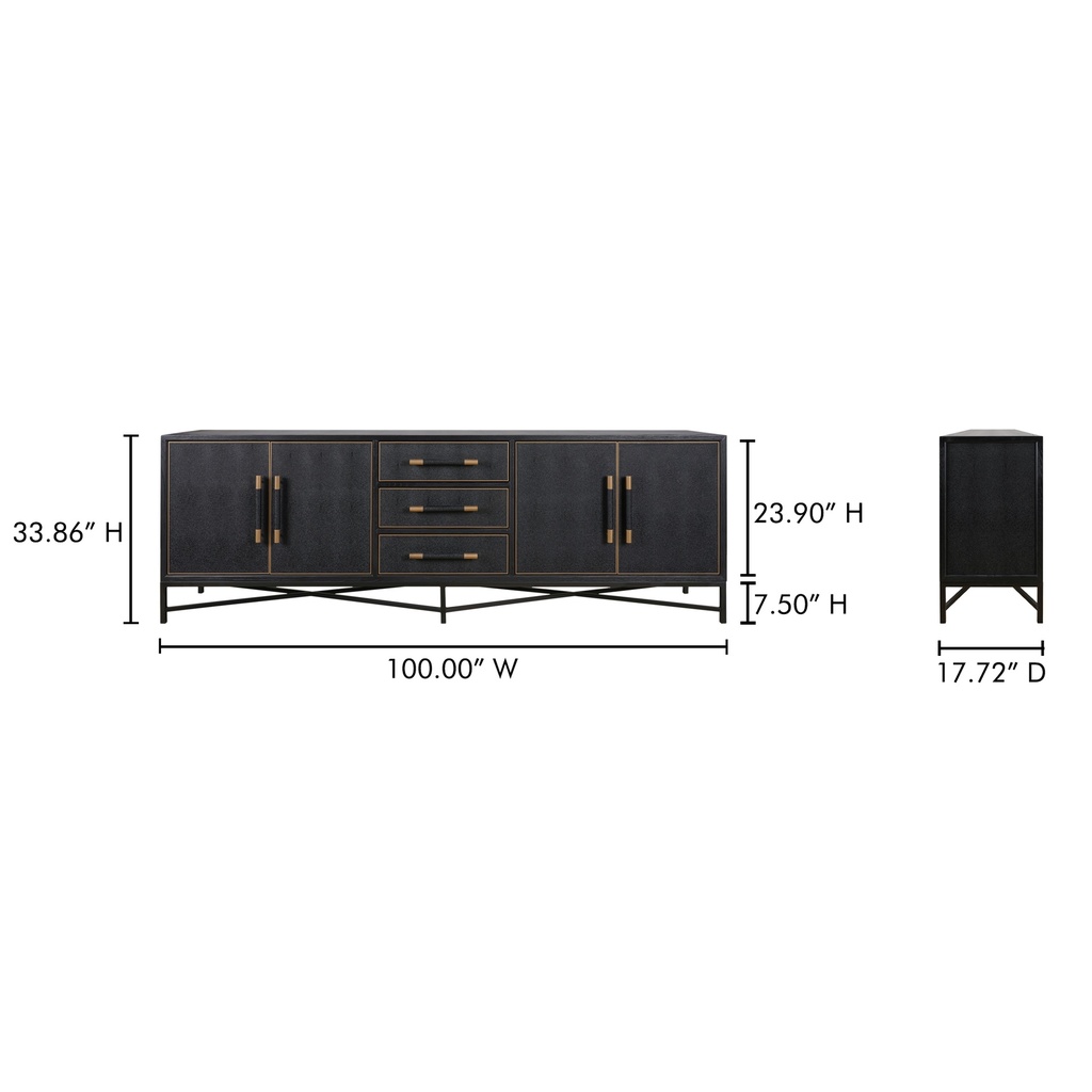 Mako Sideboard Large Black - 11