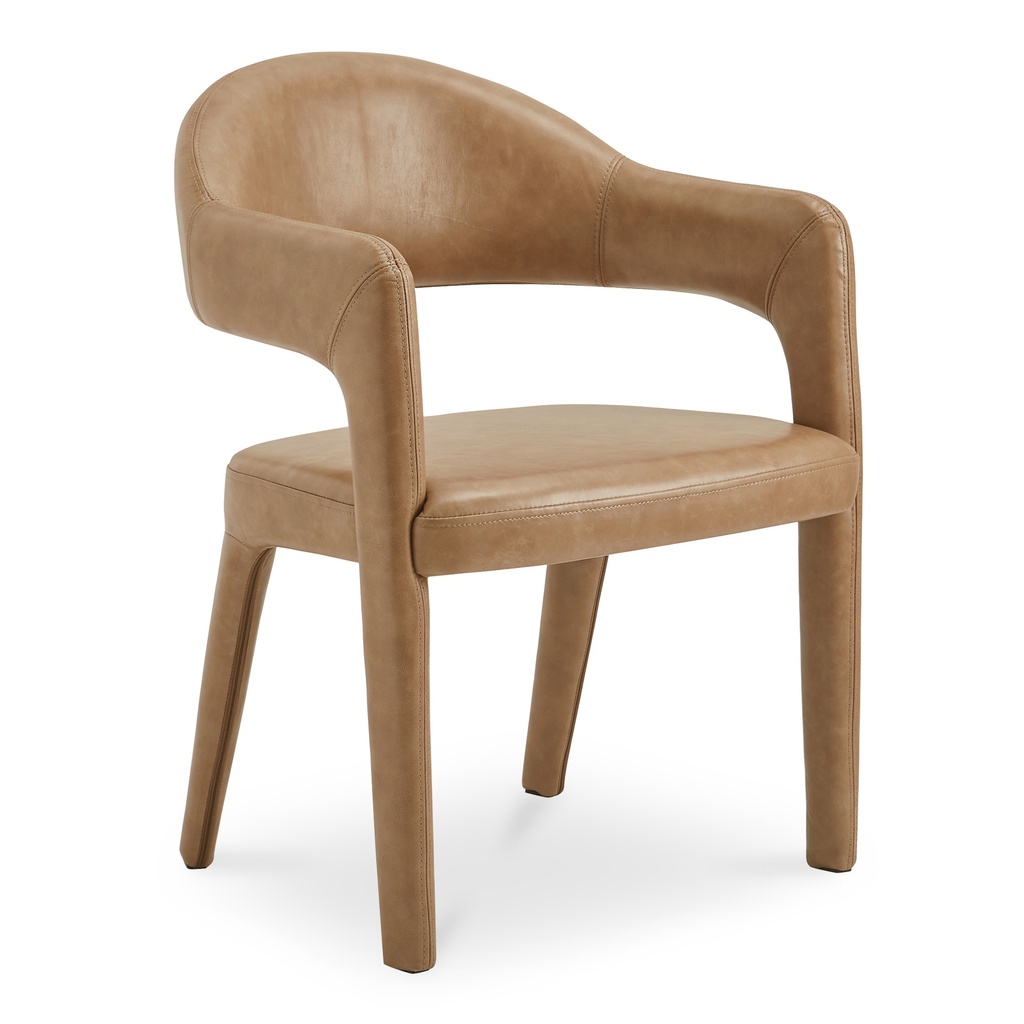 Martens Dining Chair Brown Leather - 1