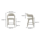 Martens Counter Stool Beige - 6