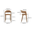 Martens Bar Stool Brown Leather - 5