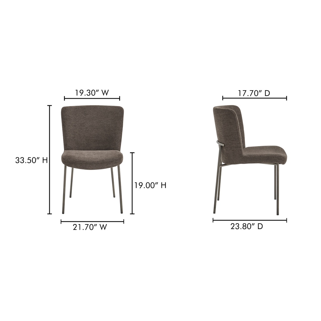 Early Dining Chair Dark Brown-Set Of Two - 7