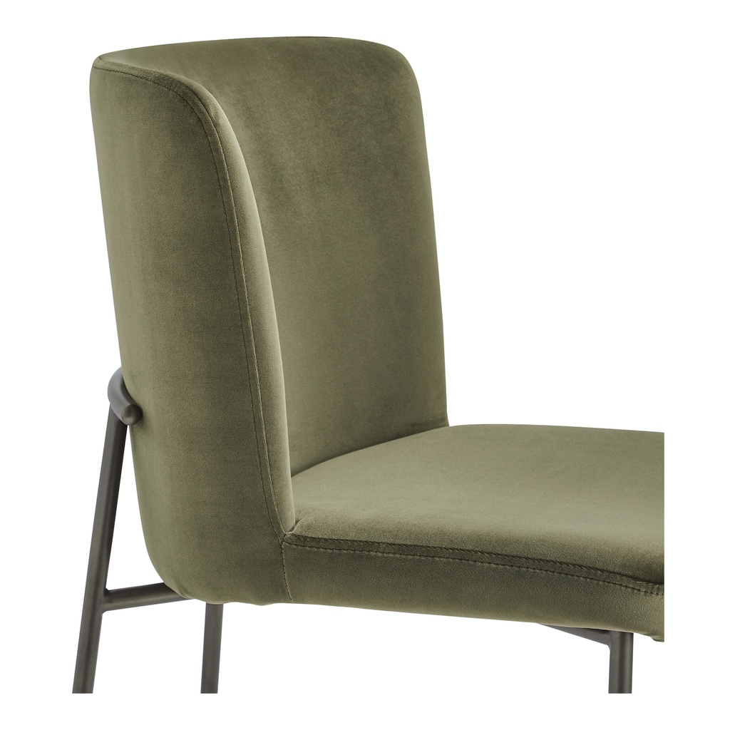 Early Dining Chair Faux Green Mohair-Set Of Two - 4