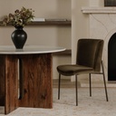 Early Dining Chair Faux Green Mohair-Set Of Two - 5