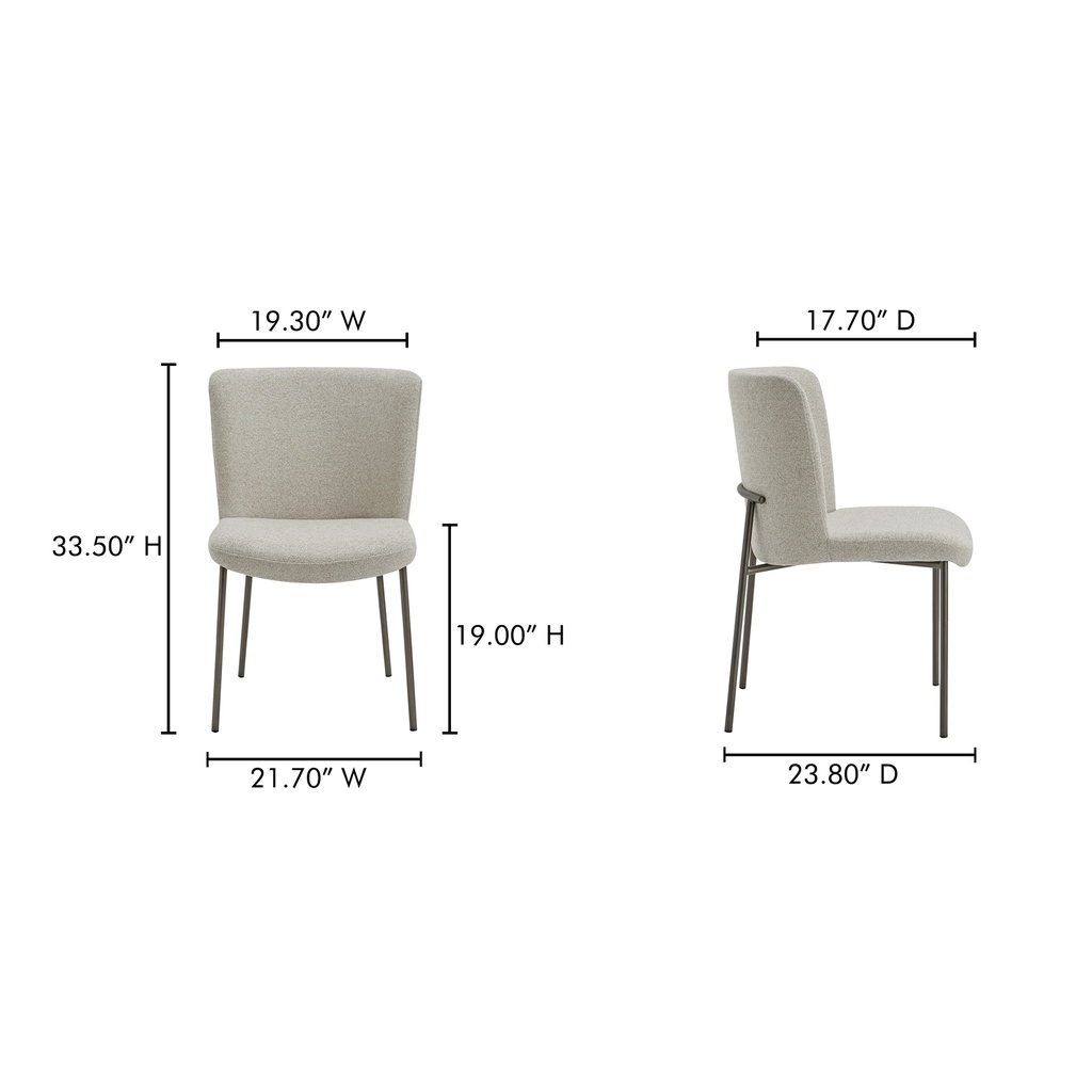 Early Dining Chair Beige-Set Of Two - 7