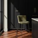 Early Counter Stool Faux Green Mohair - 7