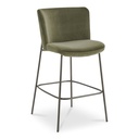 Early Bar Stool Faux Green Mohair - 1