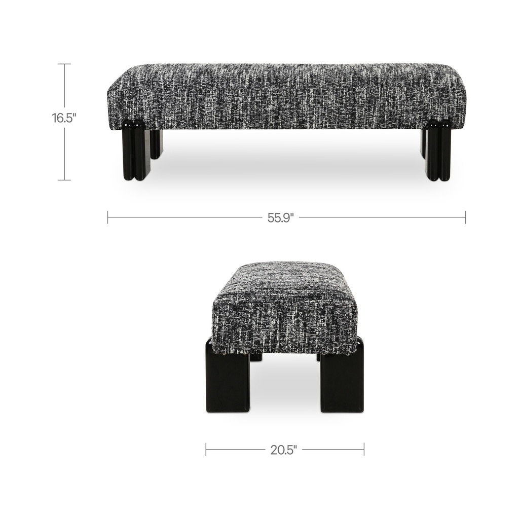 Priya Bench Black - 6