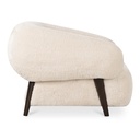 Devlin Lounge Chair Cream Faux Fur - 3
