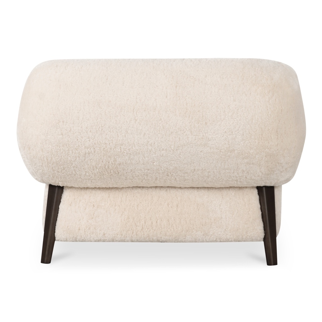 Devlin Lounge Chair Cream Faux Fur - 4