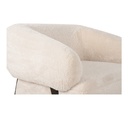 Devlin Lounge Chair Cream Faux Fur - 5
