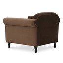 Harmony Accent Chair Dark Brown Faux Mohair - 1