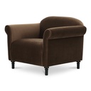Harmony Accent Chair Dark Brown Faux Mohair - 2