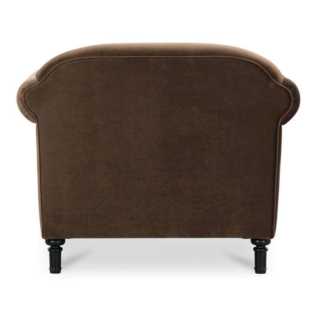 Harmony Accent Chair Dark Brown Faux Mohair - 4