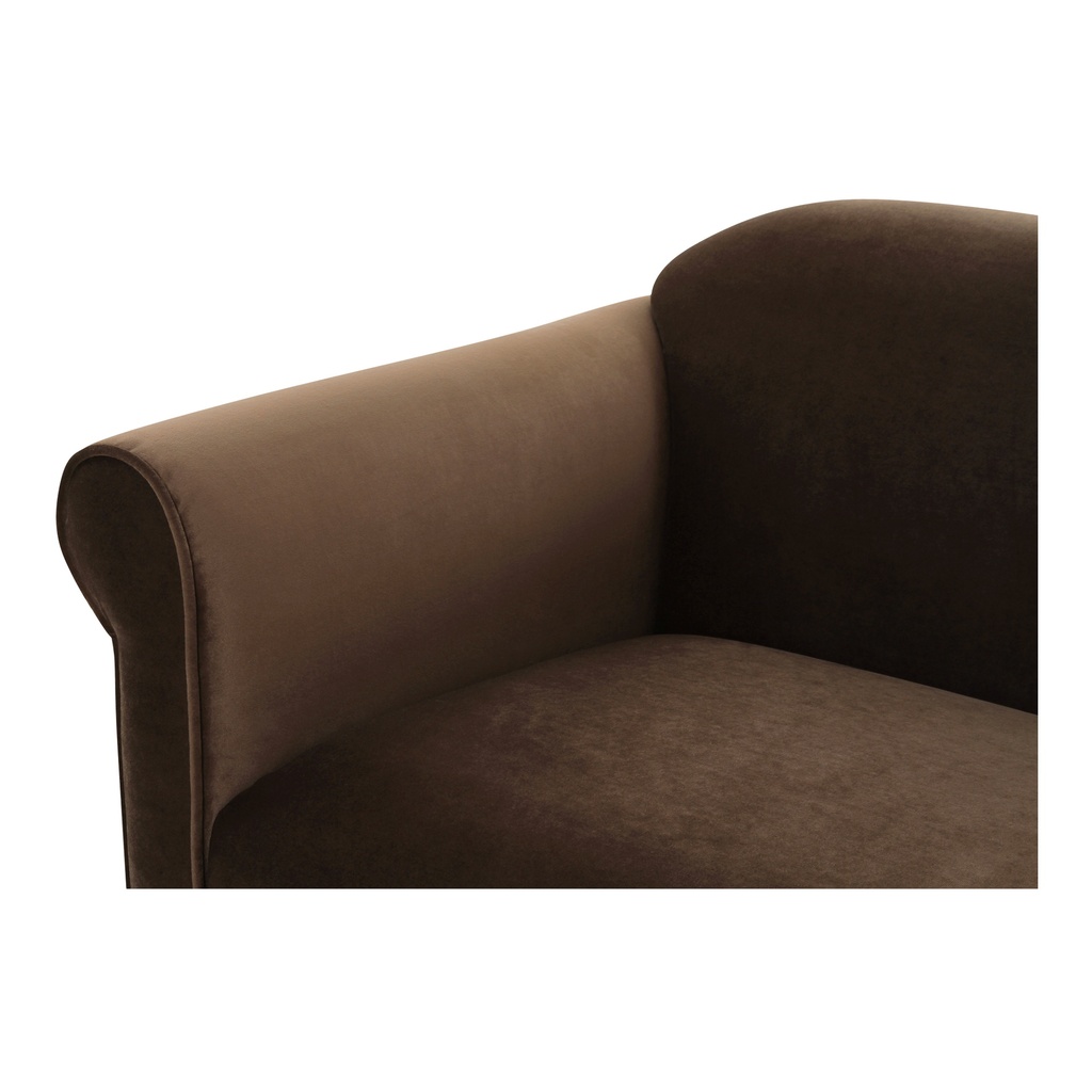 Harmony Accent Chair Dark Brown Faux Mohair - 5