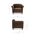 Harmony Accent Chair Dark Brown Faux Mohair - 10