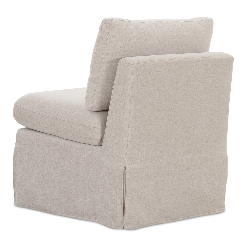 Fable Slipcover Dining Slipper Chair Beige - 1